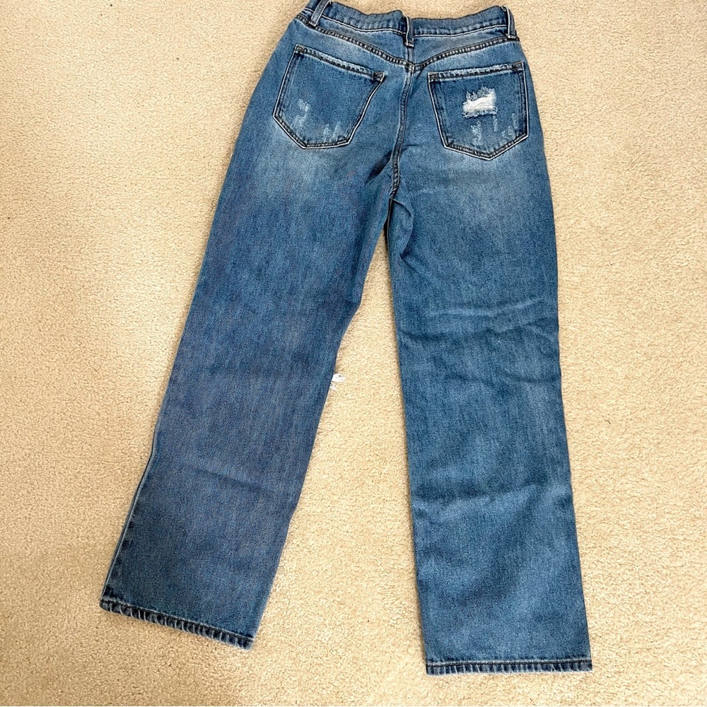 Windsor High Rise Ripped Straight-Leg Jeans - Picture 3 of 6